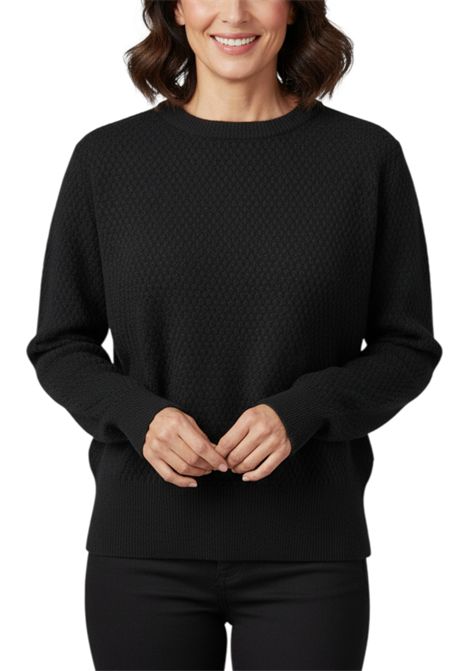 MAGLIA GIROCOLLO CON MOTIVO NIDO D'APE IN LUREX VALENTINA RIO | Maglie | V4246/01001